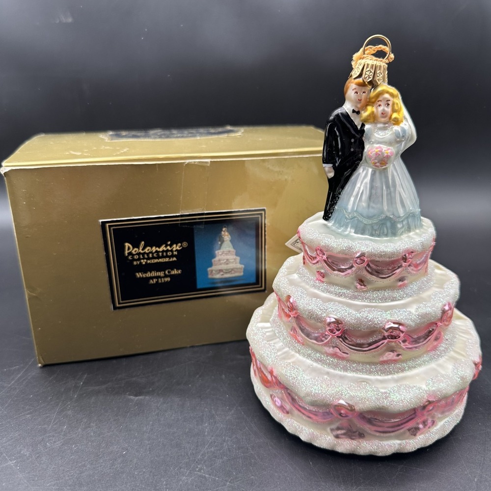 KURT ADLER POLONAISE WEDDING CAKE‎ ORNAMENT AP1199